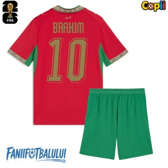 Maroc Brahim Diaz #10 Echipament de Fotbal Replică Mondial 2026 Copii Acasa (+ Șorturi)